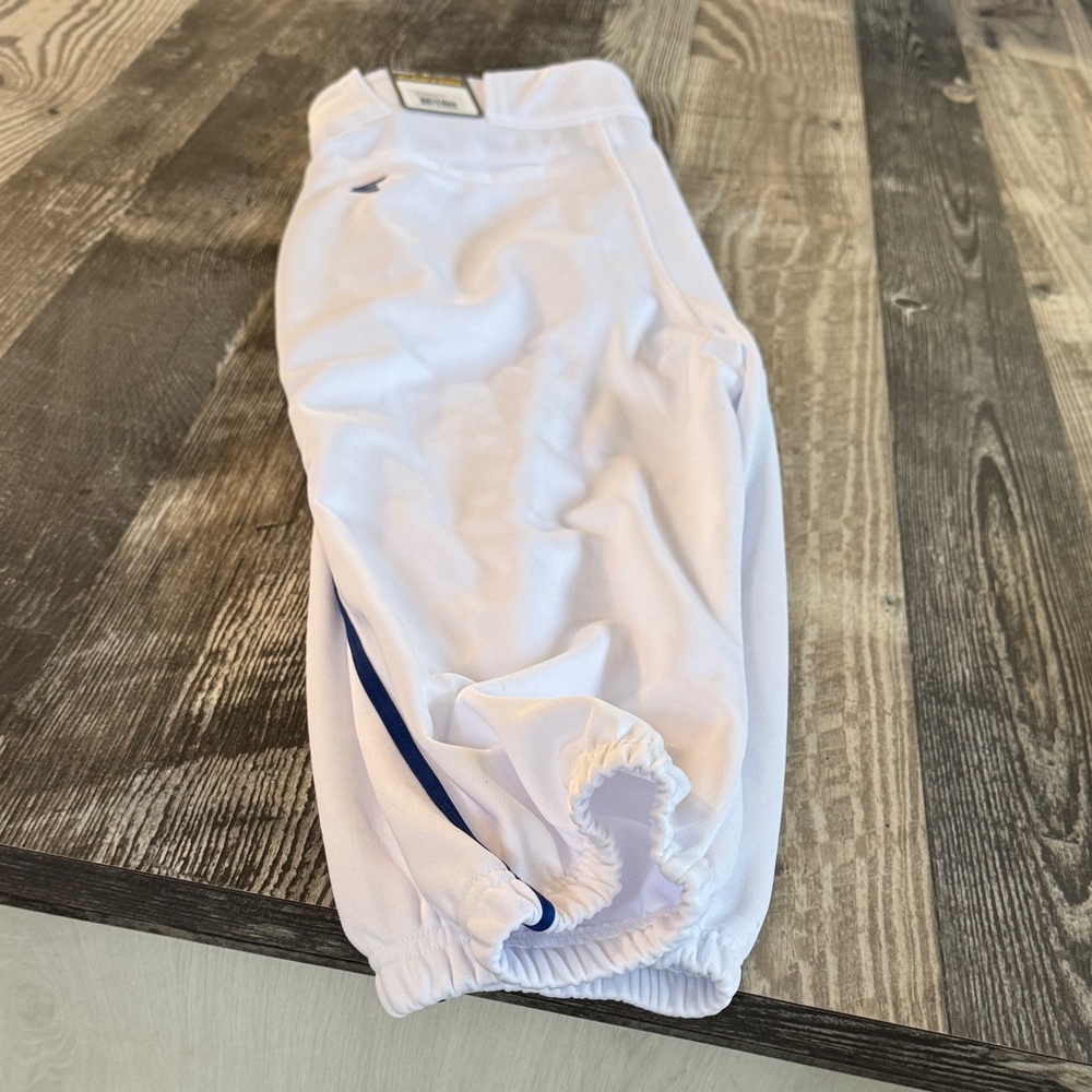Easton Mens White Baseball Knickers with Blue Accent